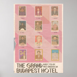 Póster El Gran Budapest Hotel Tarot Vintage