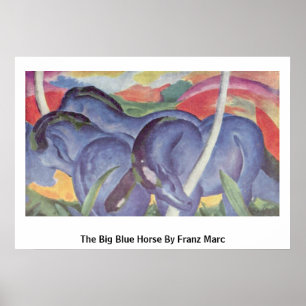 Póster El Gran Caballo Azul De Franz Marc