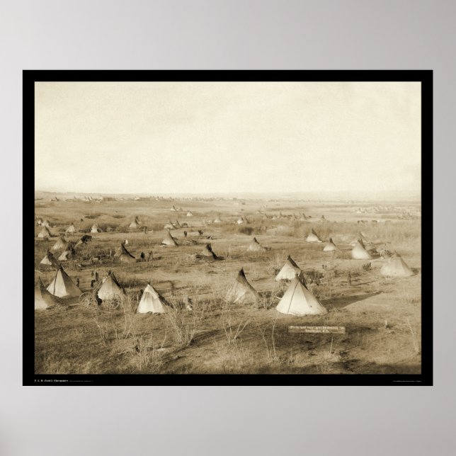 Póster El gran campamento hostil Lakota SD 1891 (Frente)