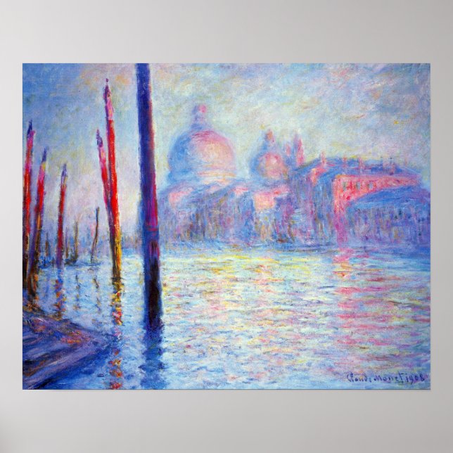 Póster El Gran Canal de Claude Monet (Frente)