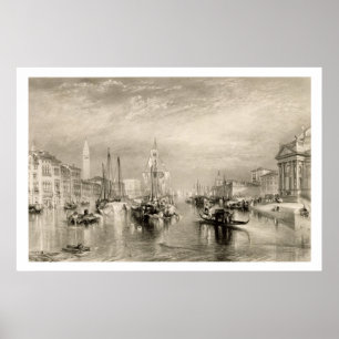 Póster El Gran Canal de Venecia, grabado por William Mill