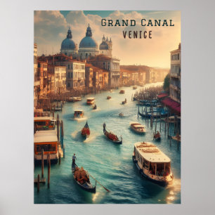 Póster El Gran Canal de Venecia Italia Viaje