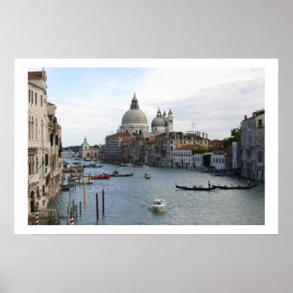 Póster El Gran Canal, la imprenta enmarcada de Venecia