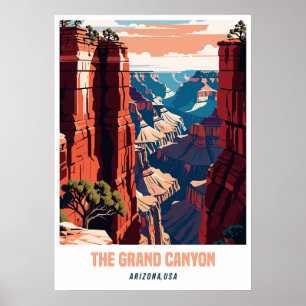 Póster El Gran Cañón, Arizona, el Ilustracion moderno de 
