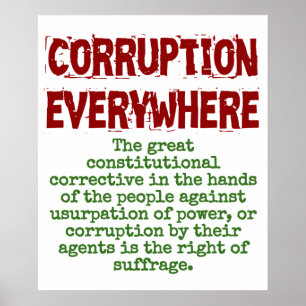 Póster El gran correctivo constitucional - La corrupción