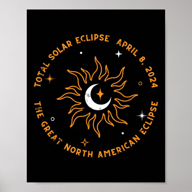 Póster El gran eclipse solar total de Norteamérica en abr (Frente)