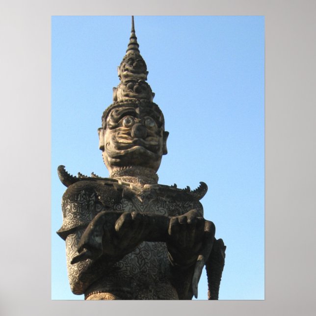 Póster El gran guardián lao .. Parque Buddha, Vientiane,  (Frente)