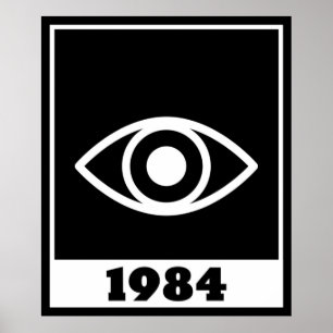 Póster El Gran Hermano Orwelliano De 1984 Te Está Vigilan