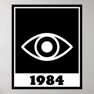 Póster El Gran Hermano Orwelliano De 1984 Te Está Vigilan
