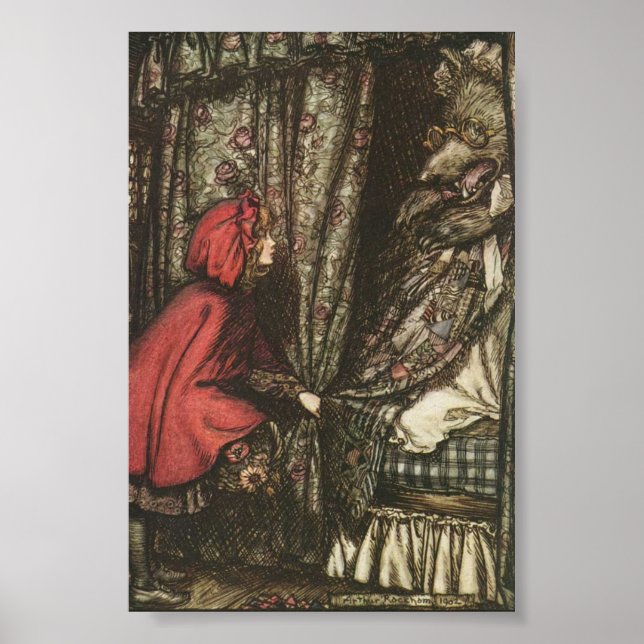 Póster El gran lobo malo en la cama de la abuela (Frente)