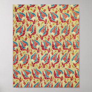 Póster El gran motivo de flores y hojas de William morris