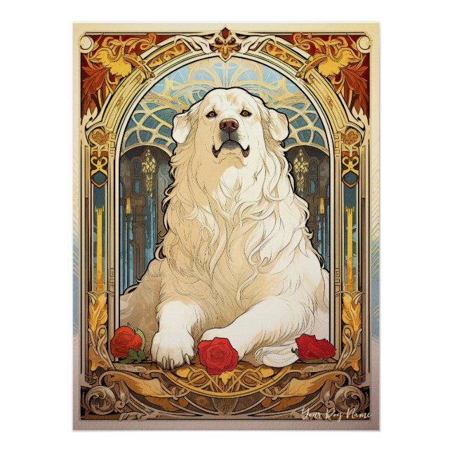 Póster El gran perro de los Pirineos 002 - Natalia Mucha (Anverso)