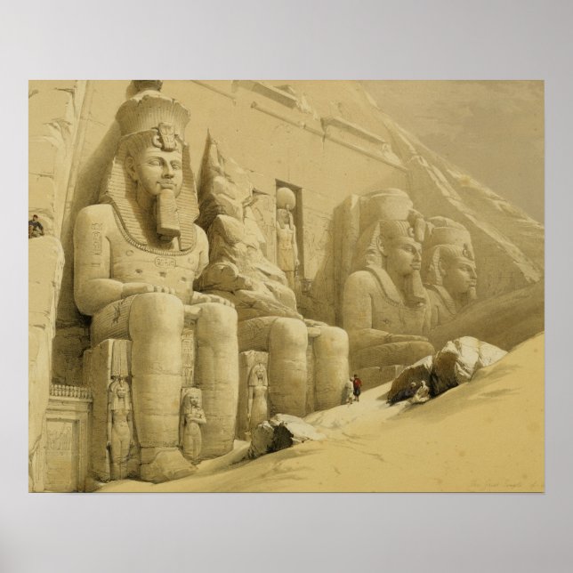 Póster El gran templo de Abu Simbel, Nubia, de "Egipto" (Frente)