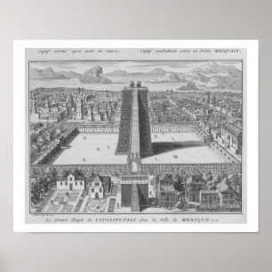 Póster El Gran Templo de la Vitsliputsli en la Ciudad de 