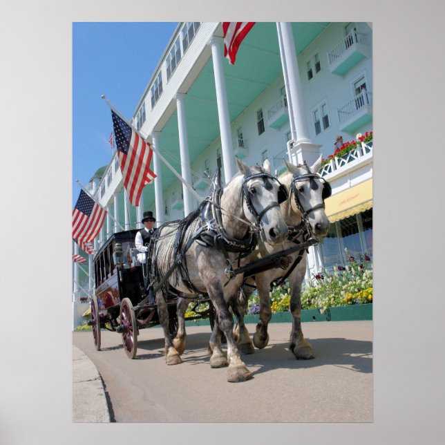 Póster El Grand Hotel - Isla Mackinac, Michigan (Frente)