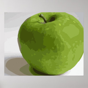 Póster El granny smith Apple verde representa