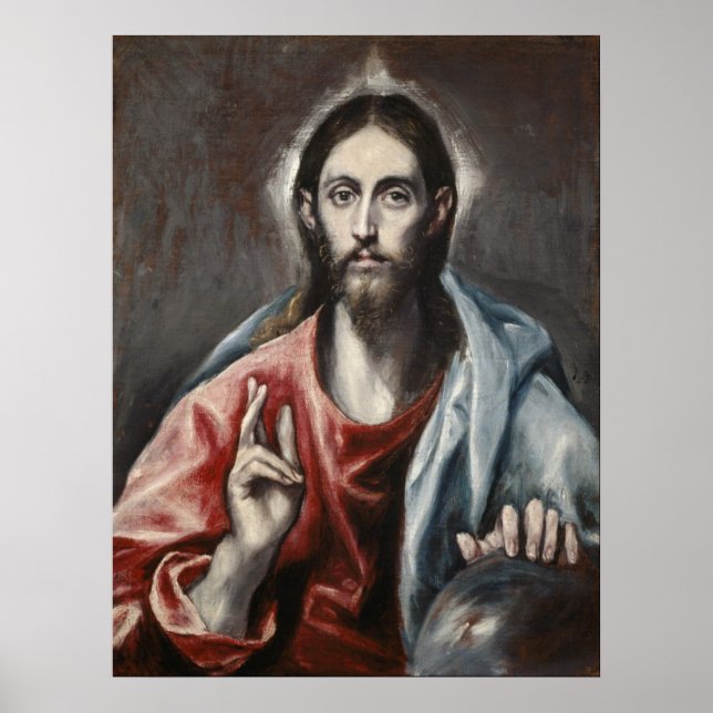 Póster El Greco - Cristo Bendiciendo (Frente)