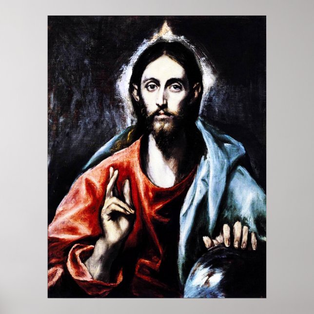 Póster El greco Cristo bendiciendo al Poster (Frente)