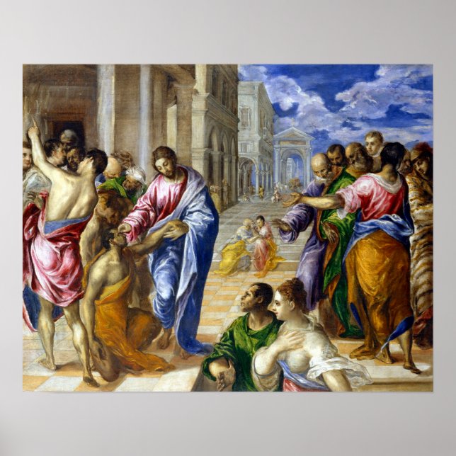 Póster El greco Cristo sanando a los ciegos (Frente)