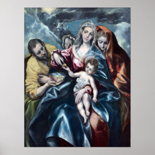Póster El Greco La Sagrada Familia con María Magdalen