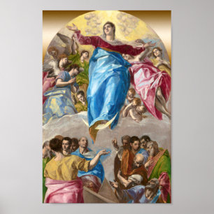 Póster El Greco restablecido asunción del Altar Virgen
