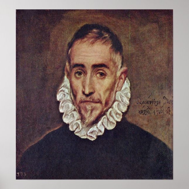 Póster El Greco - Retrato de un caballero (Frente)