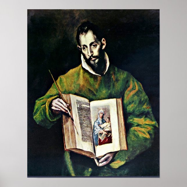 Póster El Greco - San Lucas como pintor (Frente)