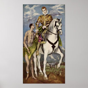 Póster El Greco - San Martín y el mendigo