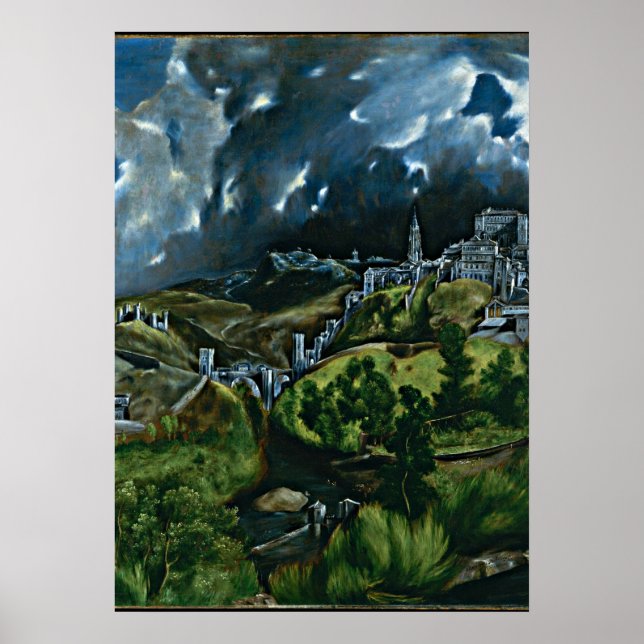 Póster El Greco - Vista de Toledo (Frente)