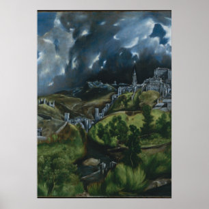Póster EL GRECO - Vista de Toledo 1596
