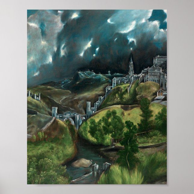 Póster El Greco - Vista De Toledo (1598-1599) (Frente)