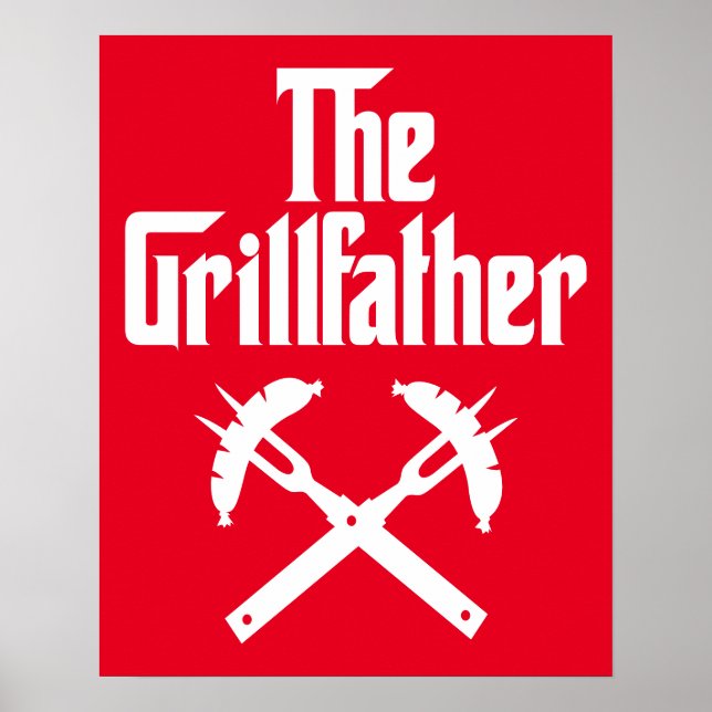 Póster El Grillfather Con Perros Calientes (Frente)