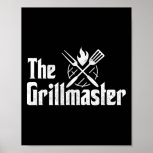 Póster El Grillmaster Bbq Grill Y Ahumador Rbecue Chef M