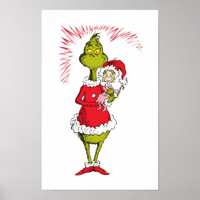 Póster El Grinch abraza a Cindy Lou Who (Frente)