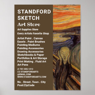Póster El Grito De Edvard Munch, Tienda De Artículos De A
