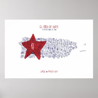 Póster El Grito de Lares, Puerto Rico, te queremos