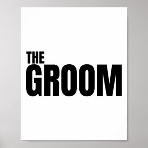Póster El Groom Es El Compromiso De Los Bodas De Los Homb