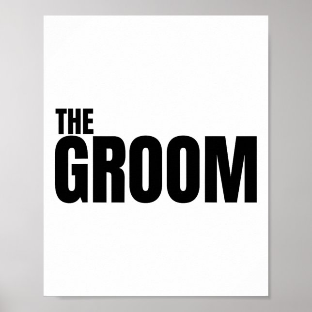 Póster El Groom Es El Compromiso De Los Bodas De Los Homb (Frente)