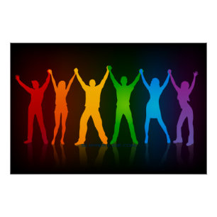 Póster El grupo de gente de SlipperyJoe tomándose las man