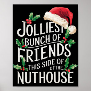 Póster El grupo más alegre de amigos Xmas coincidente sar