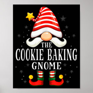 Póster El Grupo Navideño de Gnomos Horneando Galletas Pij