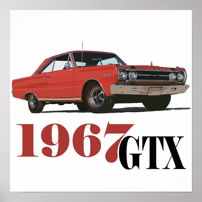 PÓSTER EL GTX ROJO DE 1967 (Frente)