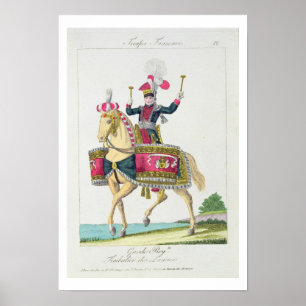 Póster El guardia real: un Kettledrummer de los lanceros,