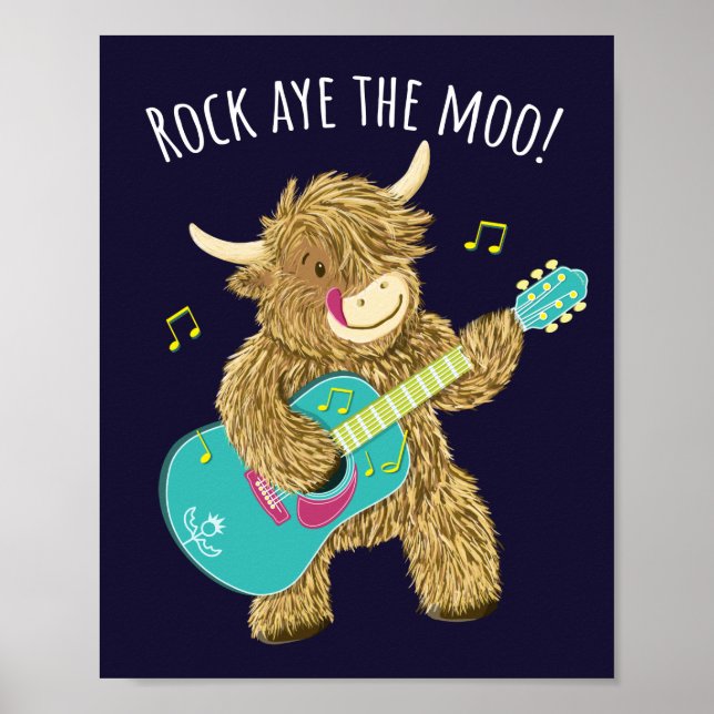 Póster ¡El Guitarista De Vacas Altas De Escocia Está De M (Frente)