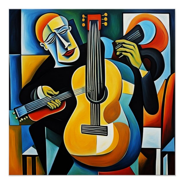 Póster El guitarrista absorto (Anverso)