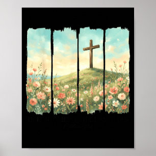 Póster Él Ha Resucitado Cruz de Pascua Mateo 28_6 Cristia