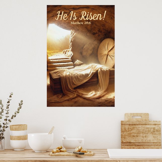Póster ¡Él ha resucitado! Domingo de Pascua (Cocina)