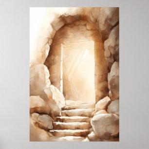 Póster Él ha resucitado Jesucristo Jesús Resucitado Tumba