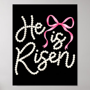 Póster Él ha resucitado Jesús cristiano feliz Pascua muje
