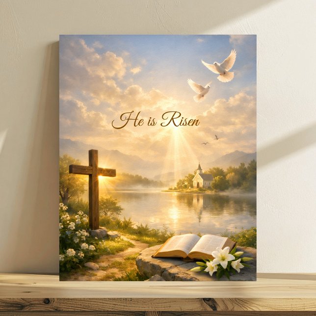 Póster Él ha resucitado Pascua cristiana (Subido por el creador)